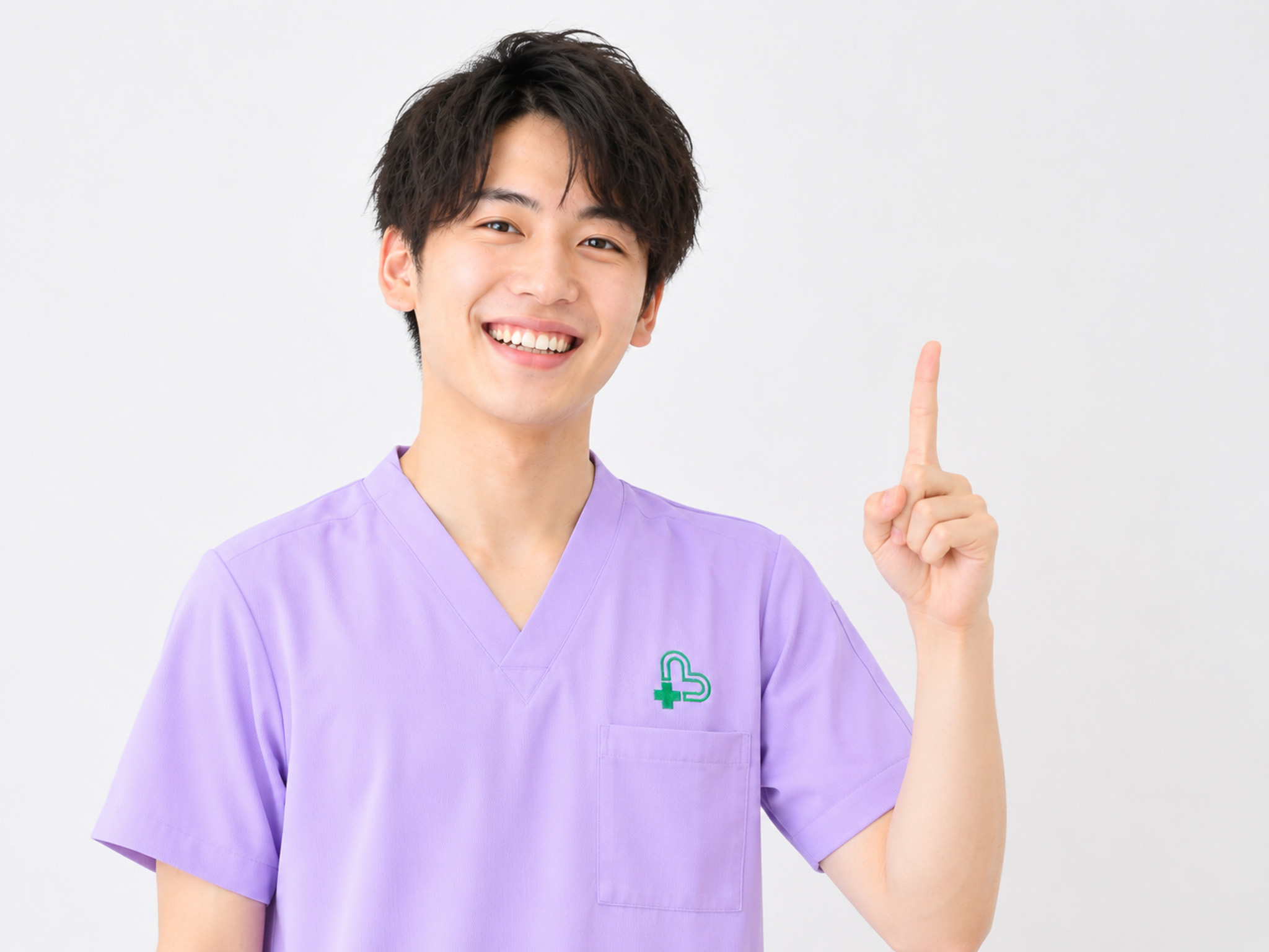 ガッツポーズ男性