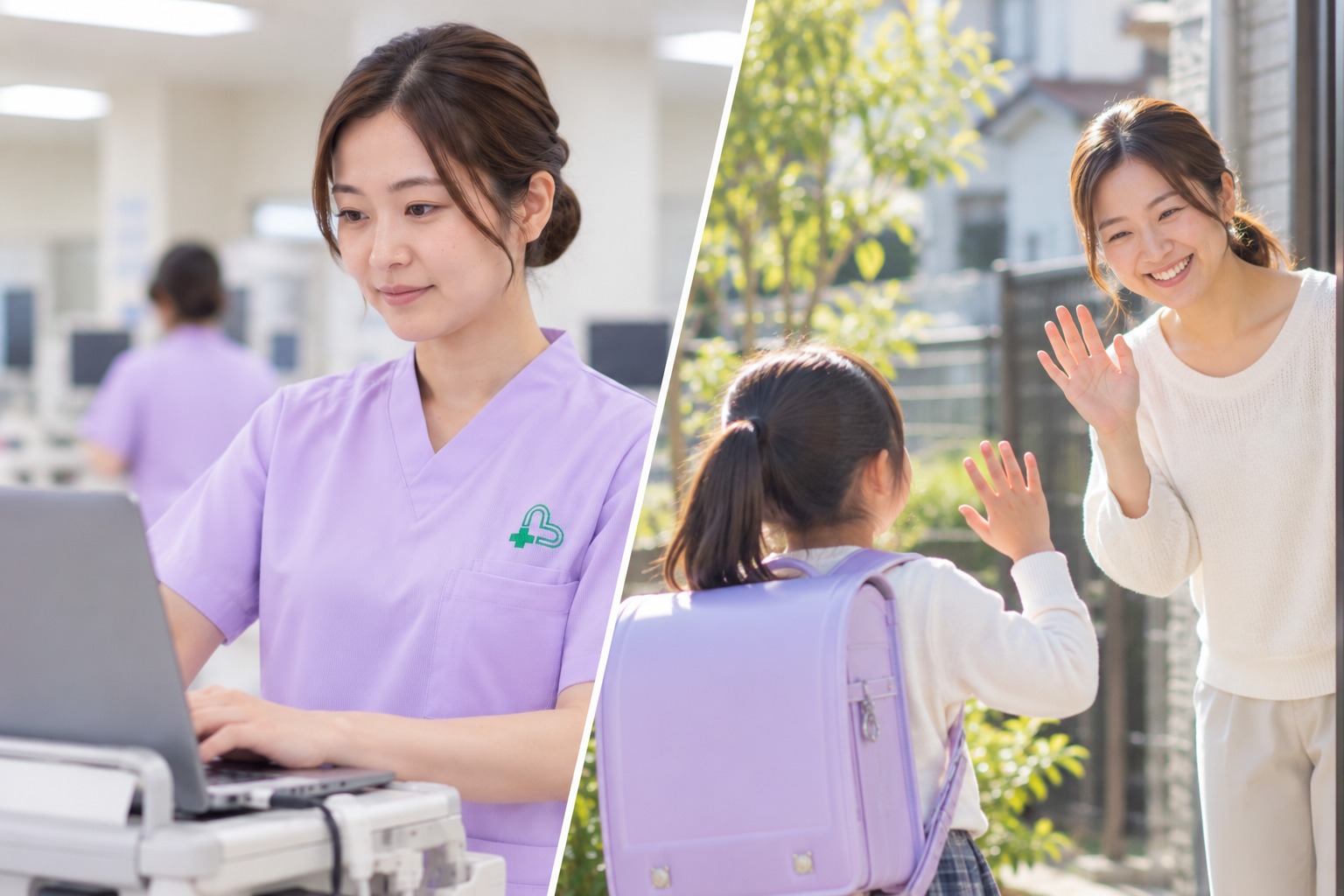 勤務時間について相談する看護師