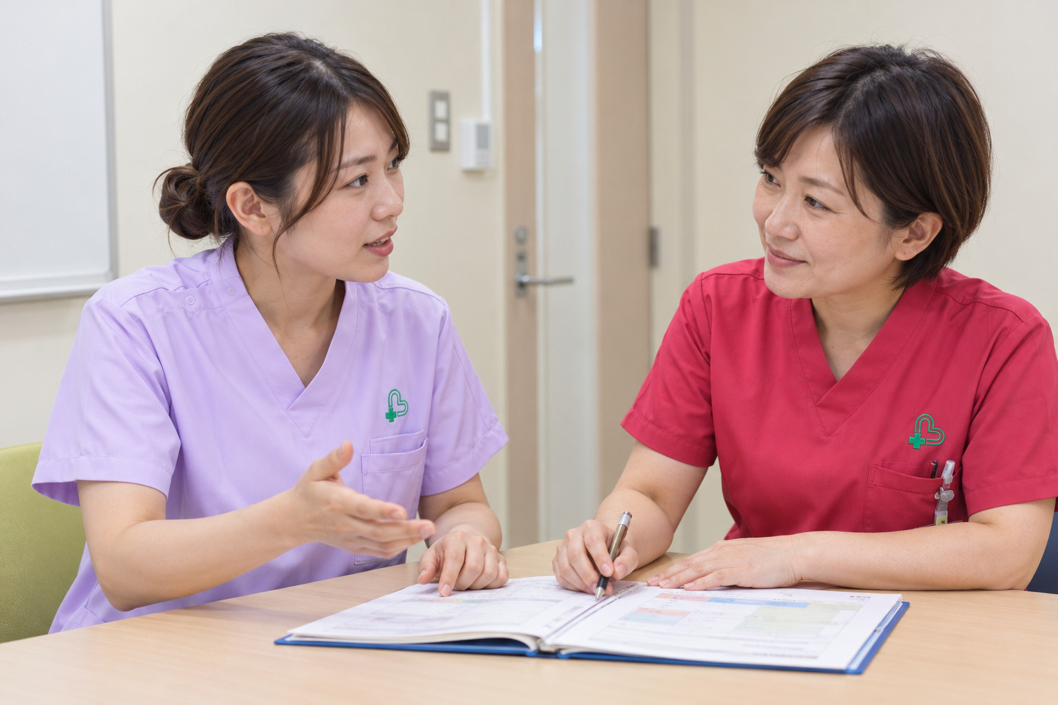 面談をしている様子